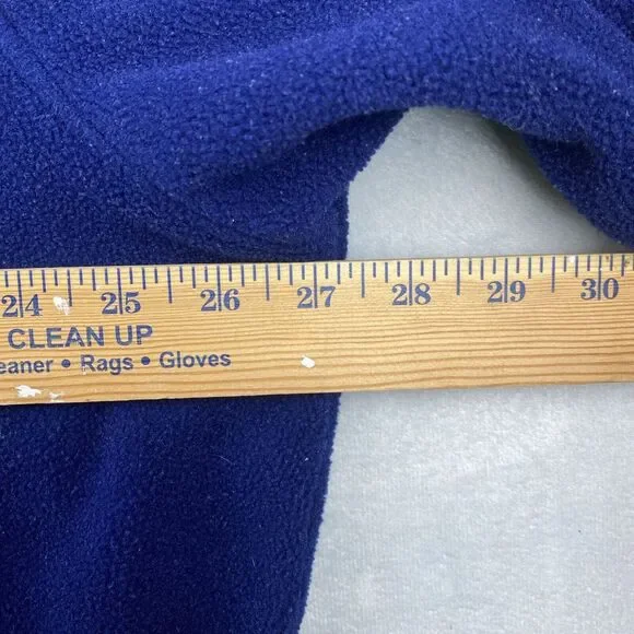 L.L. Bean XL Men's Navy Blue Fleece 1/4 Quarter Zip Mock Neck Pullover READ - Picture 7 of 10